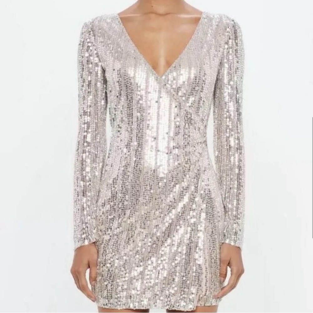 Peave & love silver sequin dress